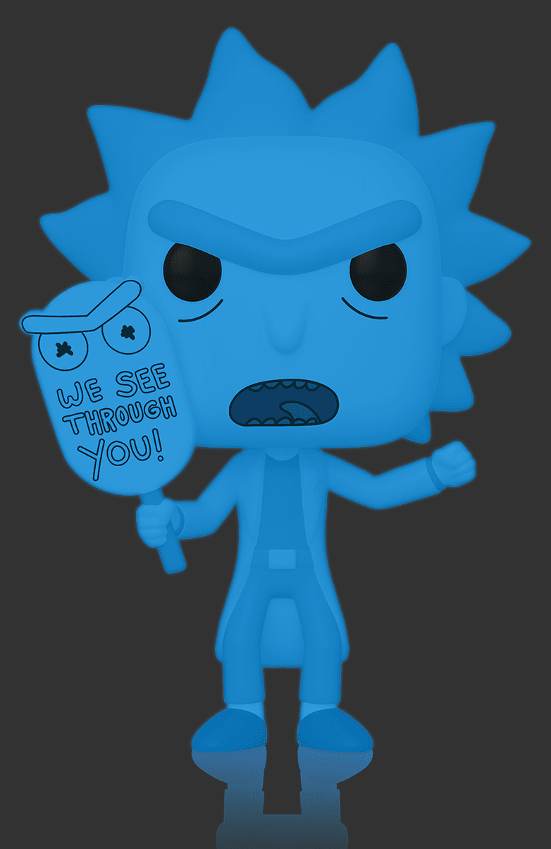 Rick & Morty - Hologram Rick (Glow) Pop! Vinyl Figure image