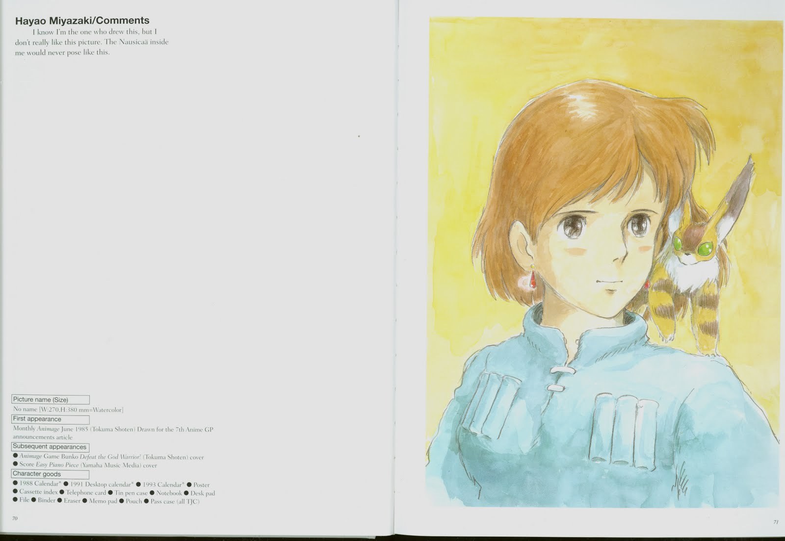 The Art of Nausicaa of the Valley of the Wind: Watercolor Impressions on Hardback by Hayao Miyazaki