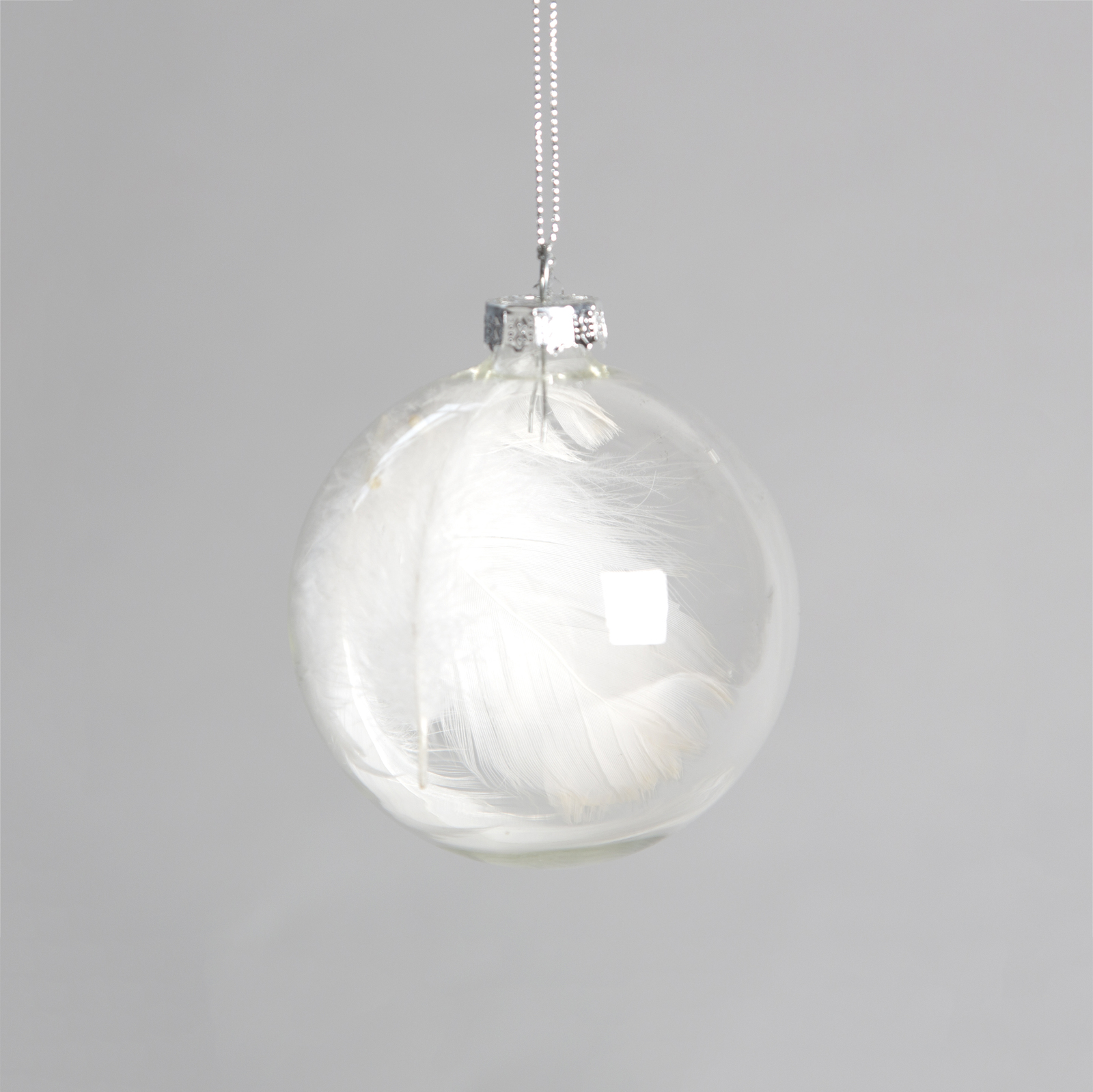 Lovely White Feather Bauble