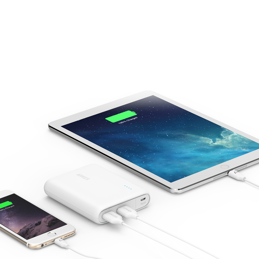 ANKER: PowerCore 10400mAh with 1x PowerIQ 2.4A port - White image