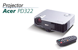 Acer PD322 DLP PROJECTOR 1500 ANSI LUMENS 1KG Ultra Lightweight Projector Ultra Portable x image