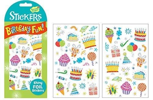 Peaceable Kingdom: Glitter & Foil Stickers - Birthday Fun image