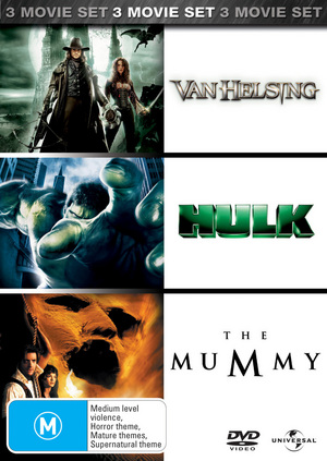 Van Helsing / Hulk / The Mummy (3 Disc Set) on DVD