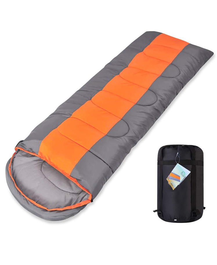 High Quality Envelope Hooded Sleeping Bag with Carry Bag image