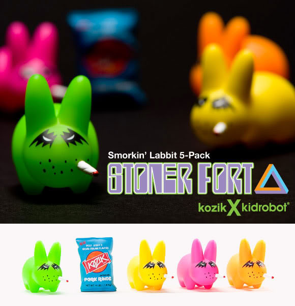 Stoner Fort 1.5" Smorkin' Labbit Vinyl Mini Figures (5-Pack) - Frank Kozik image