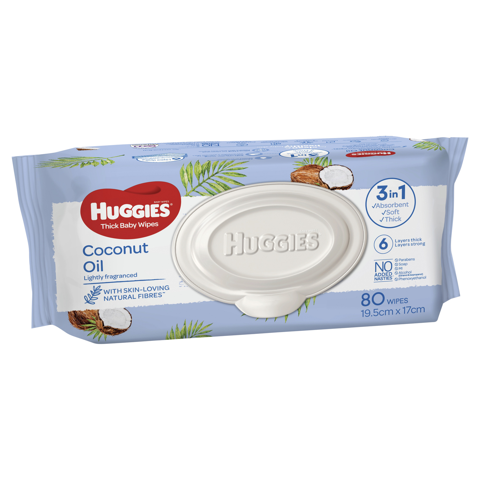 Huggies Baby Wipes Value Box - Coconut (4 Pks - 320 Wipes) image