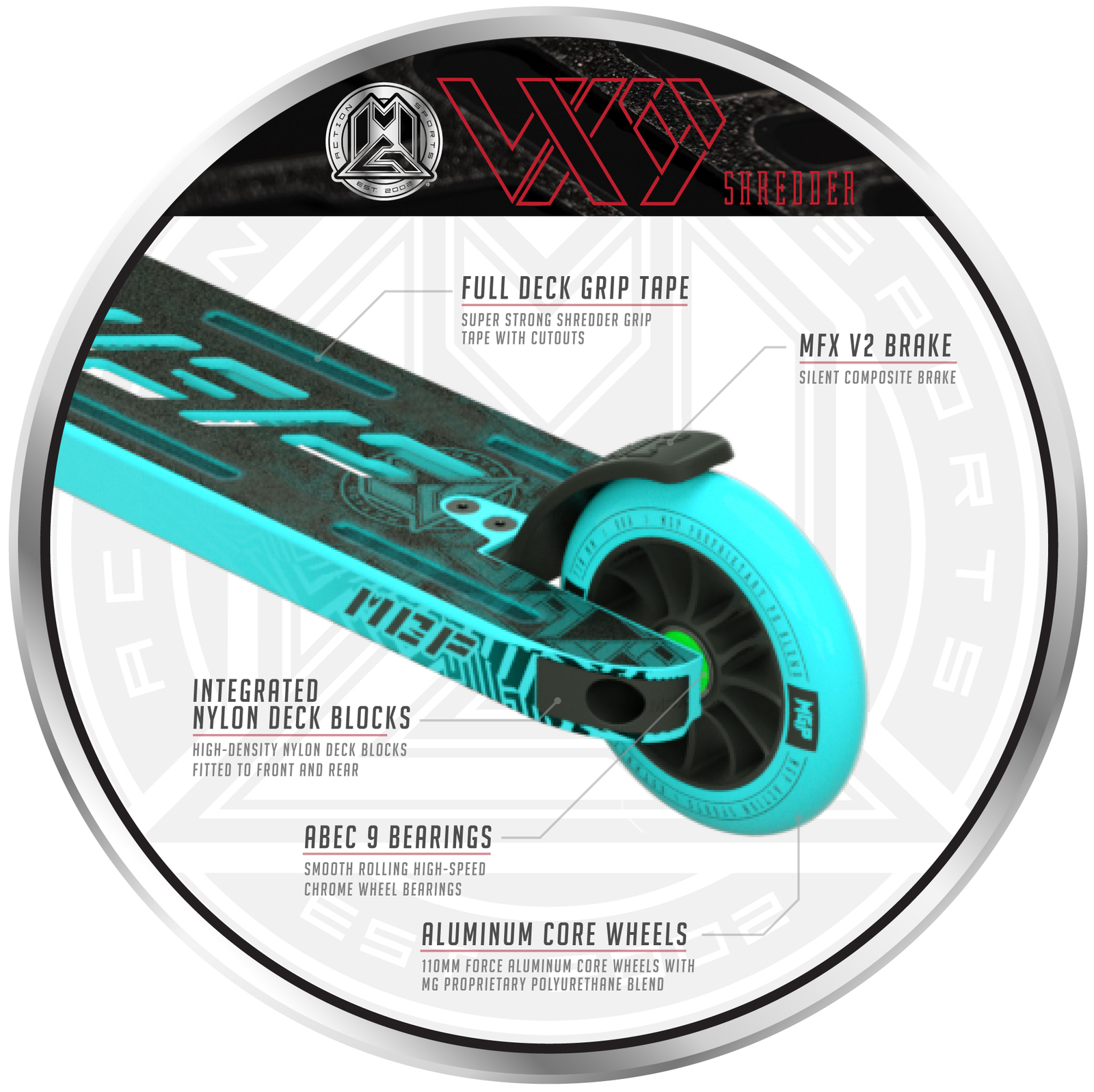 MADD Gear: VX9 Shredder Scooter - Teal image