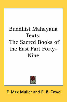 Buddhist Mahayana Texts: The Sacred Books of the East: Pt. 49 by F.Max Muller image