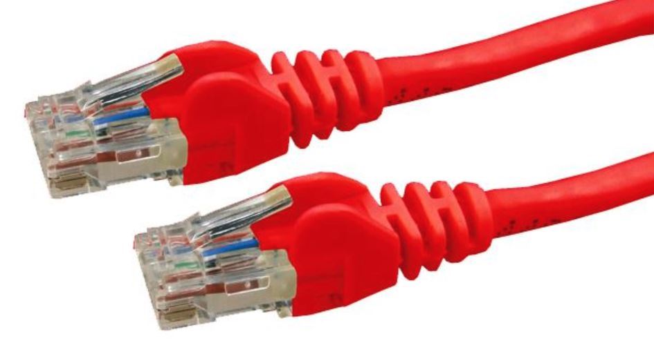 DYNAMIX Cat6 UTP Patch Lead (T568A Specification) 250MHz Slimline Snaggles Moulding - Red (1m) image