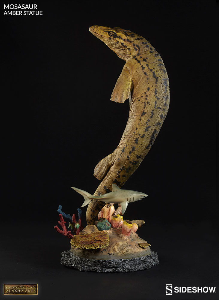 Dinosauria - Mosasaur Amber Statue