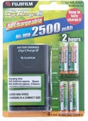 Fujifilm Battery Charger NiMH Battery Charger Suitable for: AA NiMH Rechargable Batteries Includes 4 Batteries