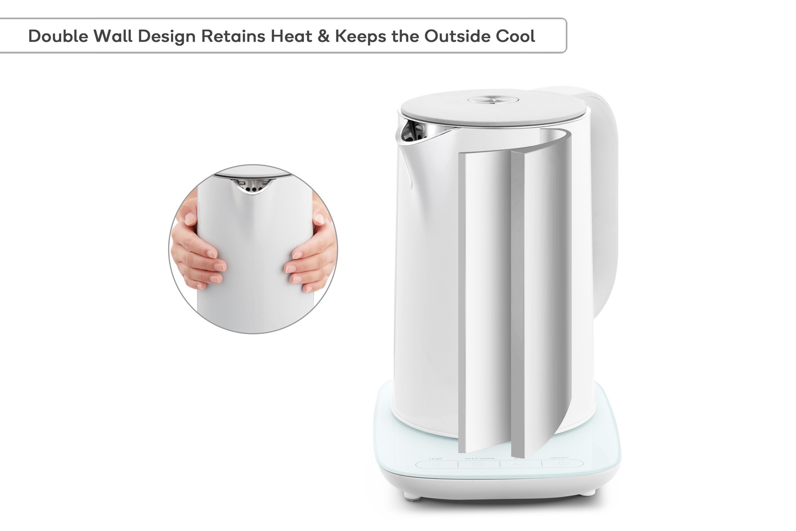 Buy Kogan Double Walled Smart Kettle (White) at Mighty Ape NZ