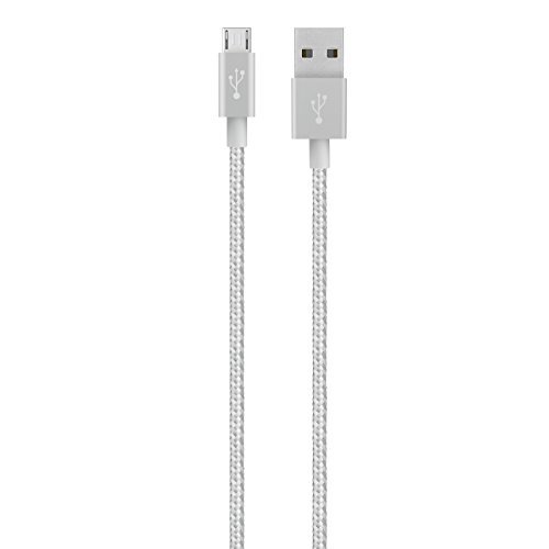 Belkin - Metallic Micro-USB to USB Cable - 1.2m (Silver) image