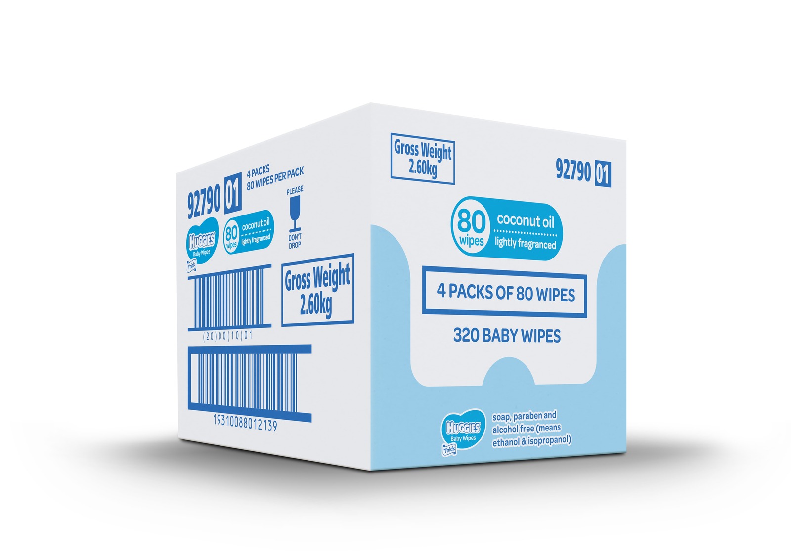 Huggies Baby Wipes Refill Shipper Pack - Coconut (320 Wipes) image