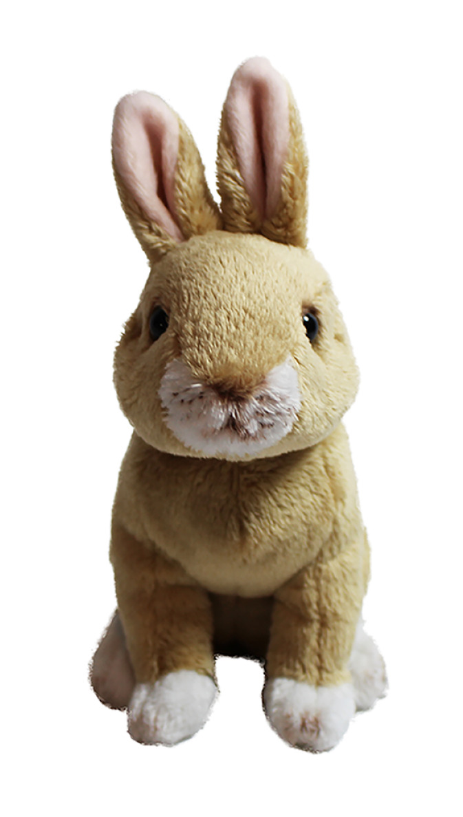 Cuddly Critters: Yellow Rabbit - 6" Sitting Plush image