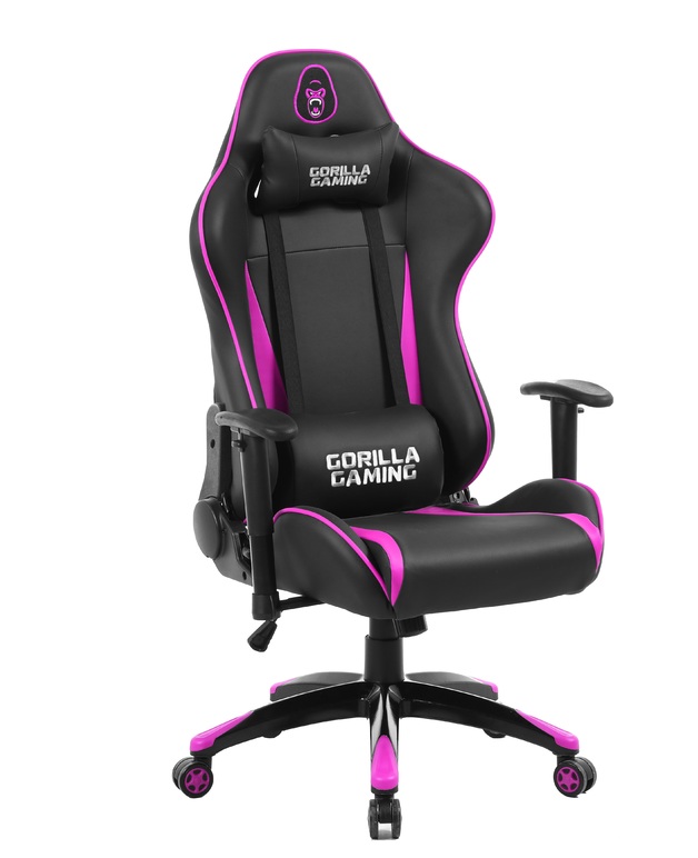 Gorilla Gaming Commander Chair - Pink & Black for 