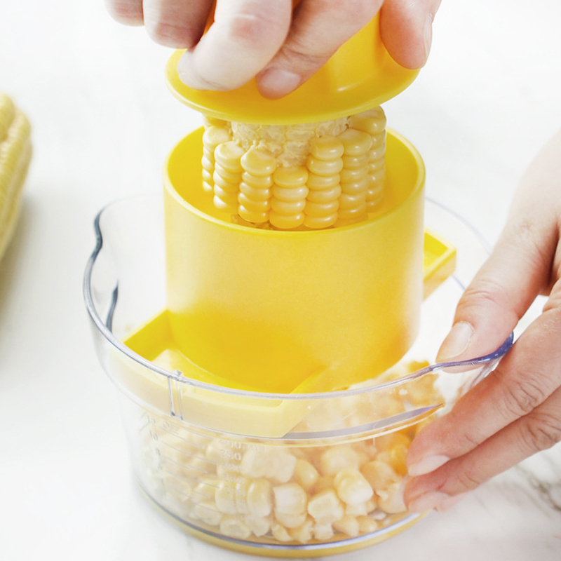 Corn Stripping Tool Corn Cutter & Remover with BuiltIn Measuring Cup