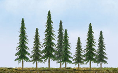 JTT Scenic Spruce Trees 4"-6" (24pk) - H0 Scale