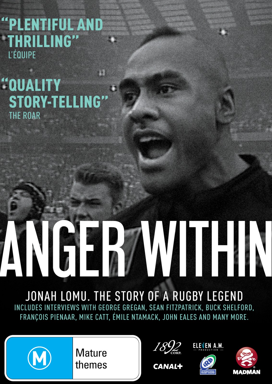 Anger Within: Jonah Lomu The Outstanding Story of a Rugby Legend on DVD image