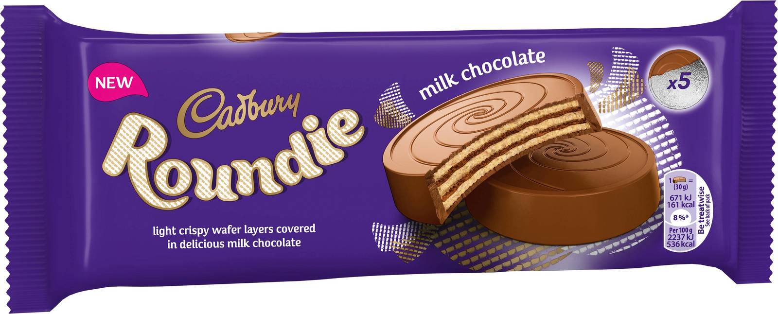 Cadbury Roundies Milk Chocolate Wafer 150g image