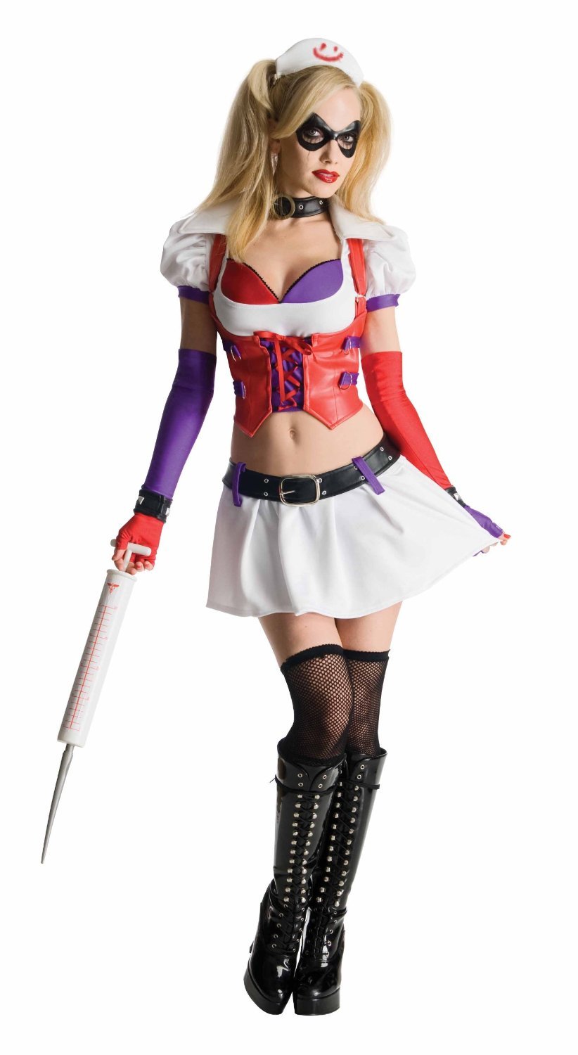 Arkham Asylum Two-Piece Harley Quinn Costume (Medium) image