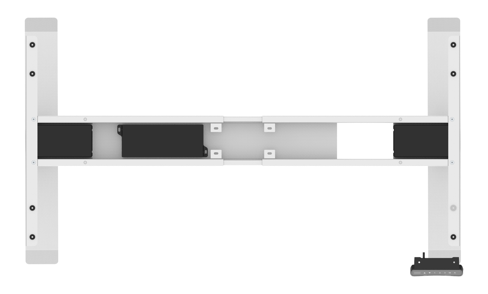 Gorilla Office: 3-Stage Motorised Height Adjustable Desk - White/White (1800 x 800mm) image