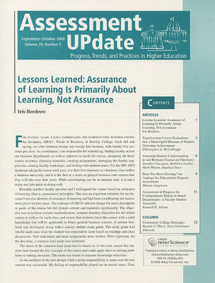 Assessment Update Volume 20, Number 5, September-october 2008 image