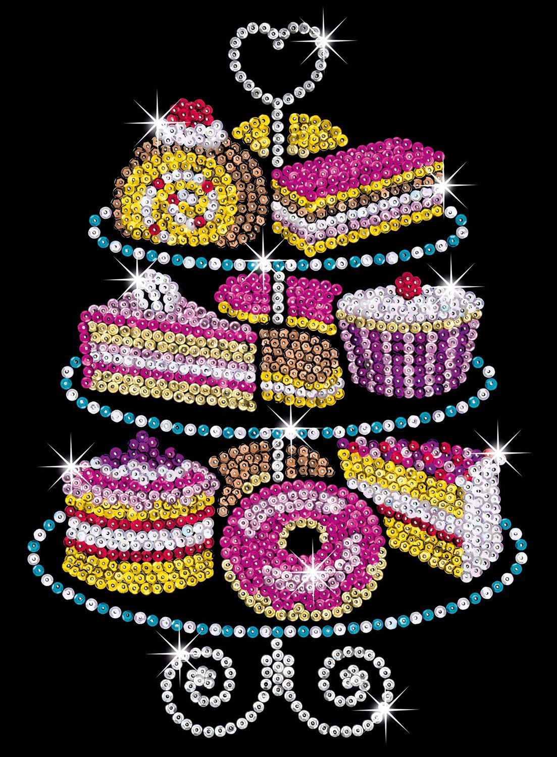 Sequin Art - Cake Stand