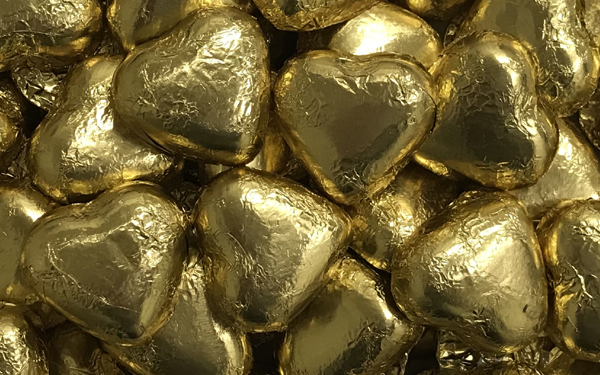 Milk Chocolate Hearts - Gold image