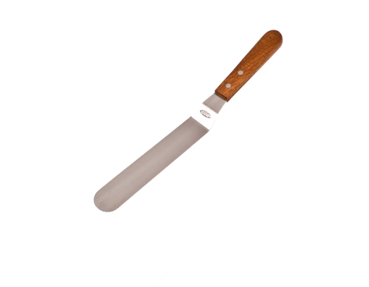 Stainless Steel Offset Palette Knife with Wooden Handle image