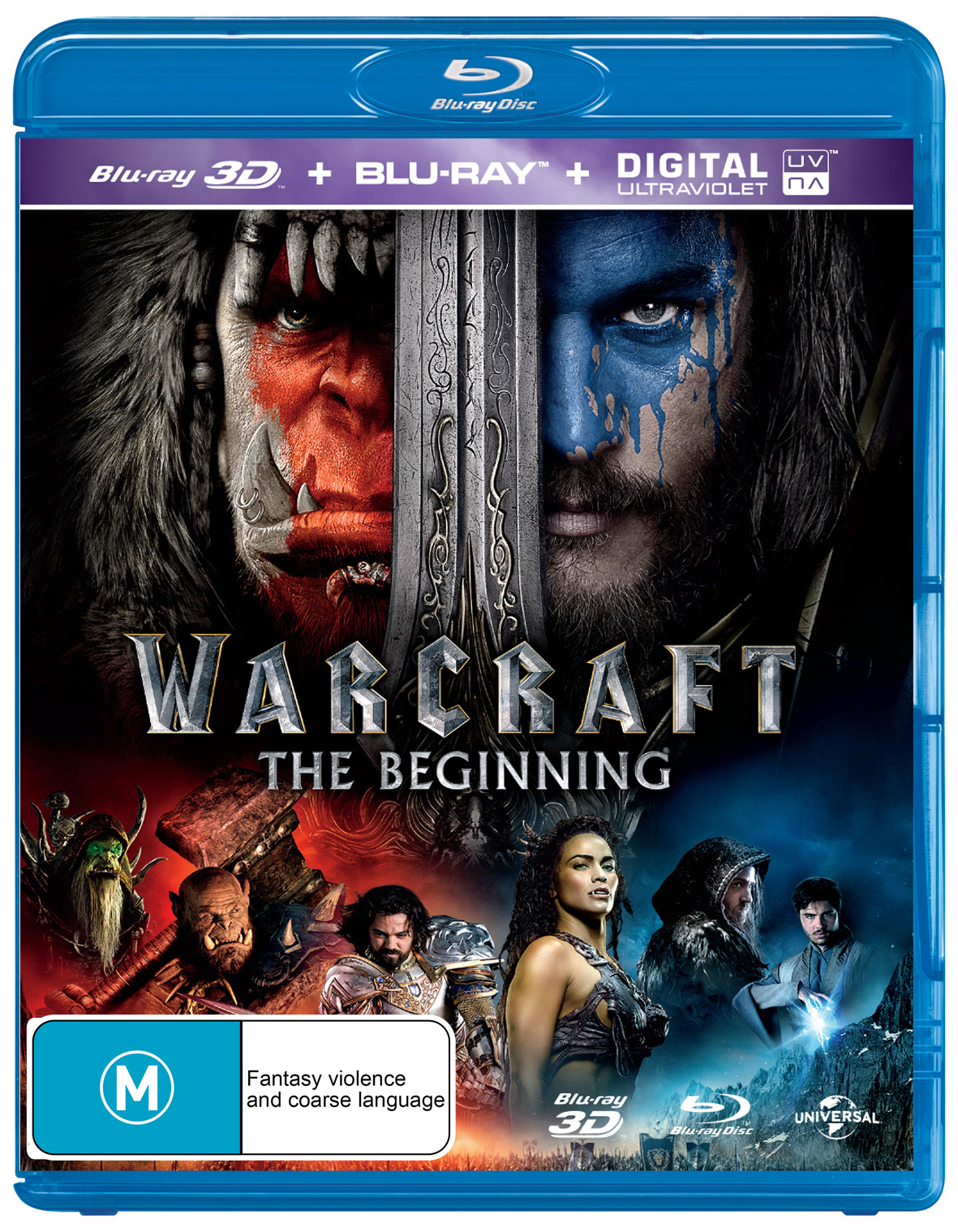 Warcraft: The Beginning on Blu-ray, 3D Blu-ray, UV image