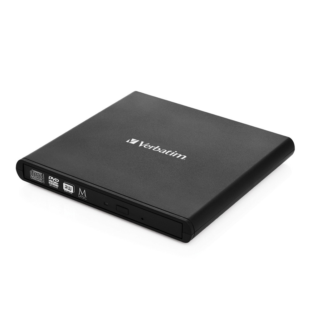 Verbatim External Slimline Mobile CD/DVD Writer USB 2.0 (Black) image