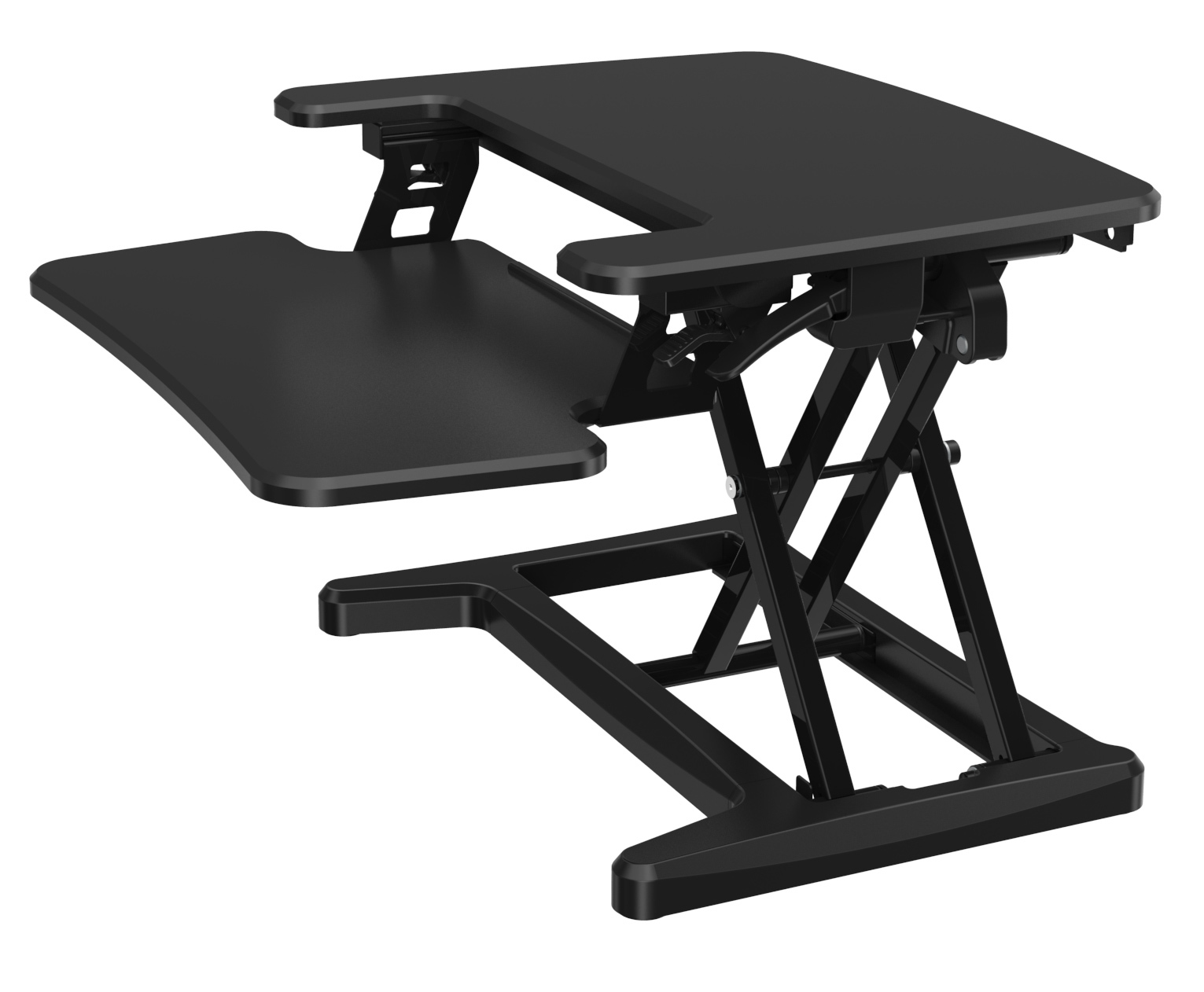 Gorilla Office: Ergonomic Deskalator Black (550x415mm) Height Adjustable Workstation image