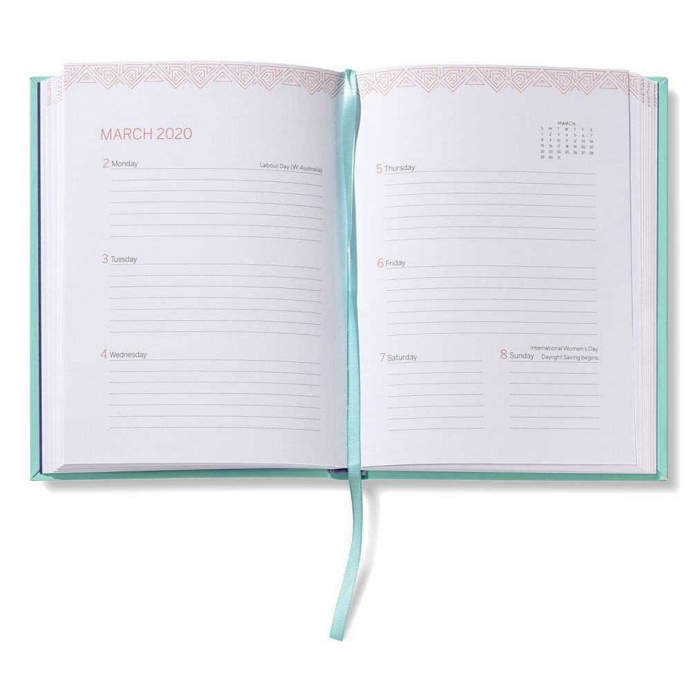 2020 High Note Mint Geometric in Gold 18-Month Weekly Planner