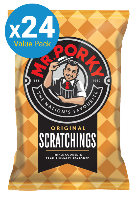 Mr Porky Pork Scratchings Gold 40g 24 Pack at Mighty Ape NZ