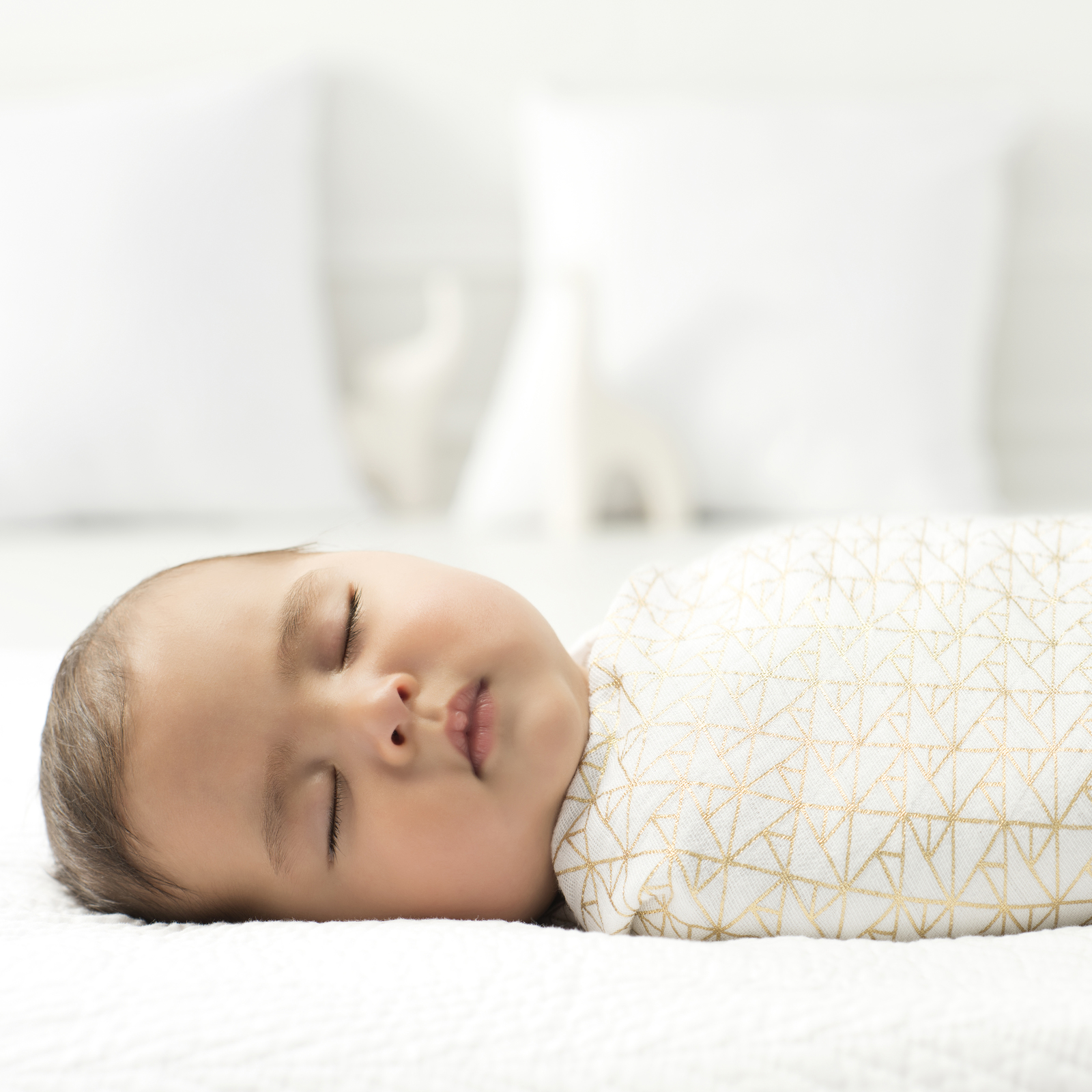 Aden + Anais: Metallic Swaddle - Gold Deco (3 Pack Swaddling Wraps)