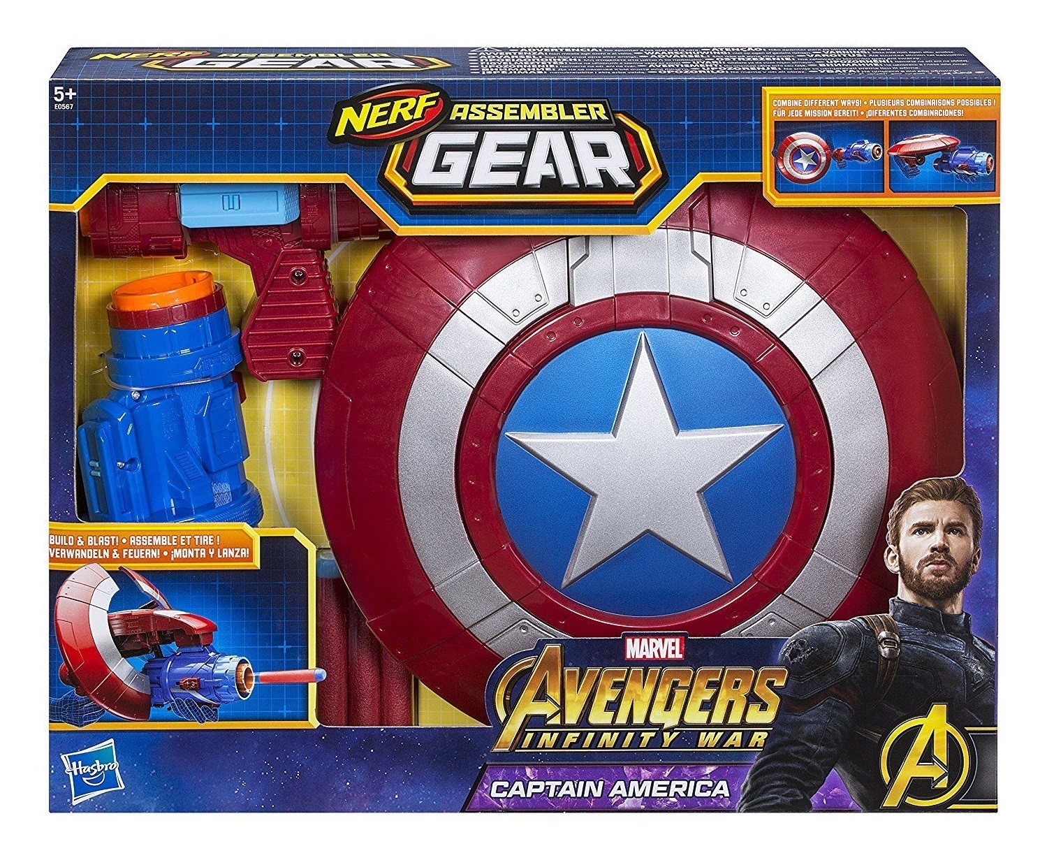 Nerf Avengers: Assembler Gear - Captain America Blaster image