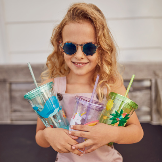 Sunnylife Kids Glitter Tumbler Under the Sea at Mighty Ape NZ
