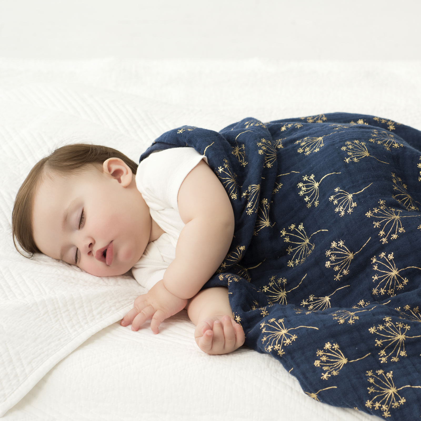 Aden + Anais: Metallic Dream Blanket - Gold Deco Dandelion