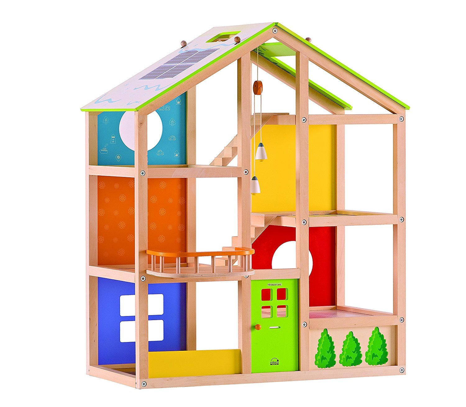 Hape: All Season Wooden Dolls House - Unfurnished image