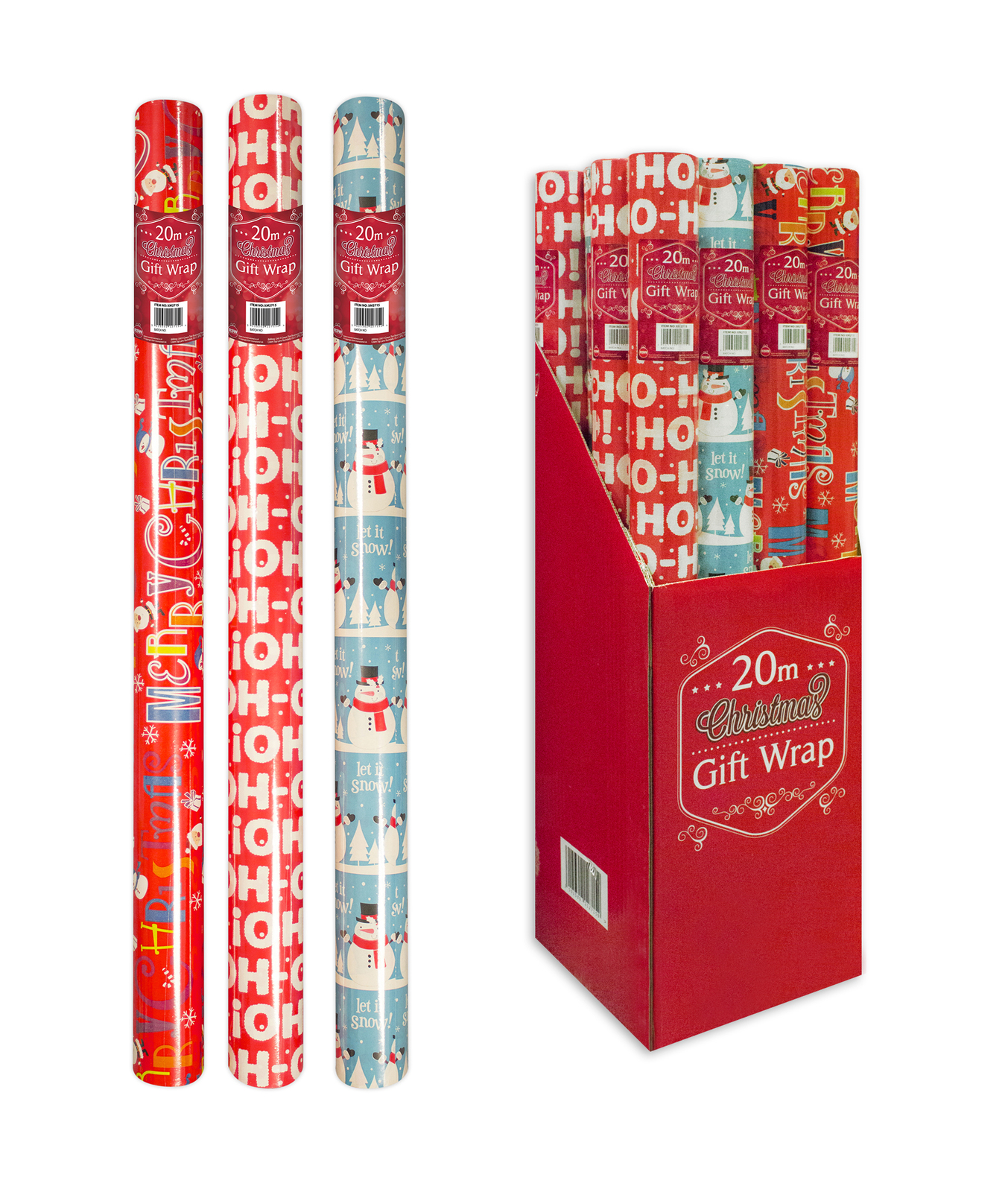 Christmas Roll Wrap - Assorted Designs (20m)