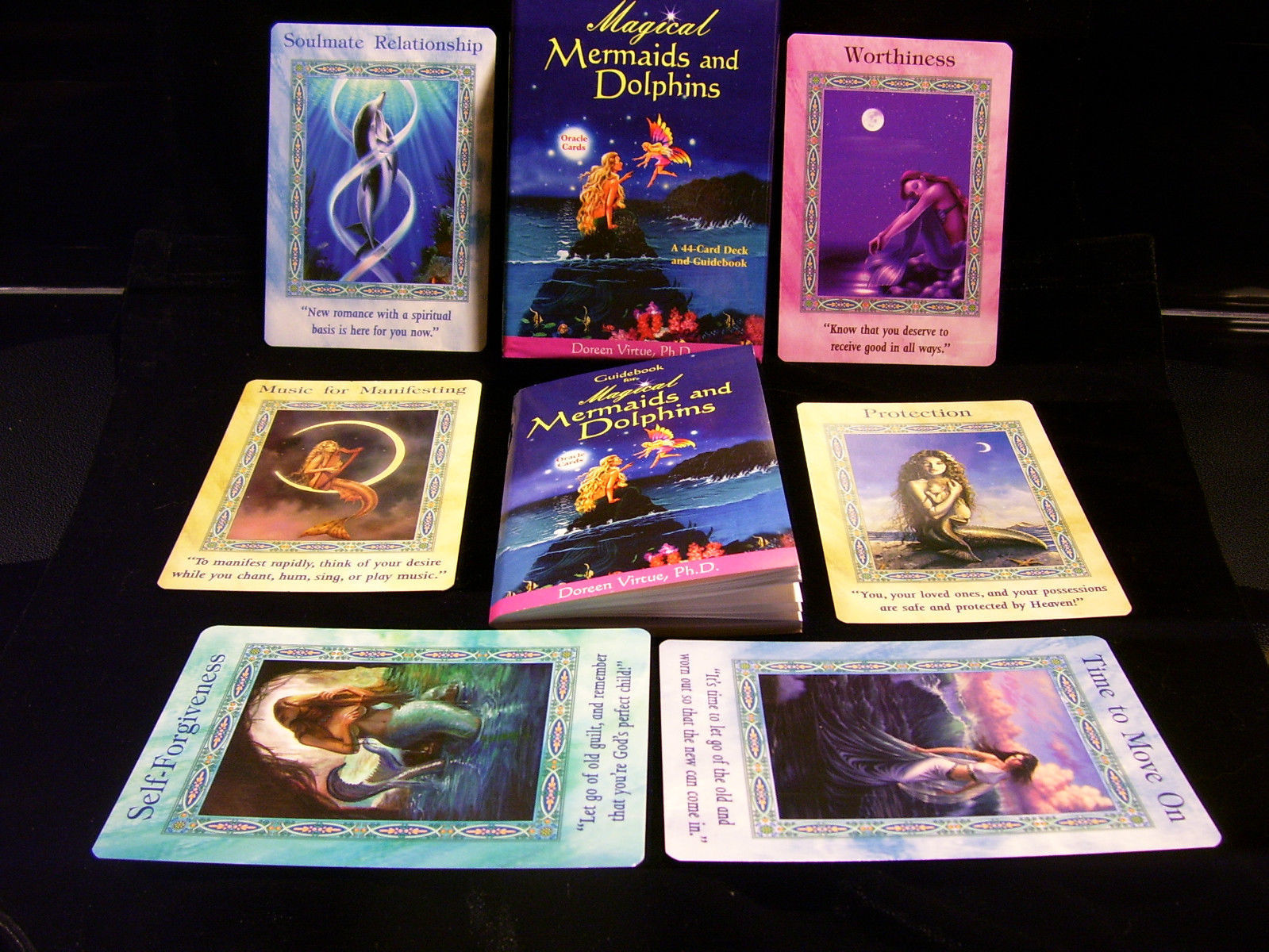 Magical Mermaids and Dolphins Oracle Cards (Deck + Guidebook) by Doreen Virtue image