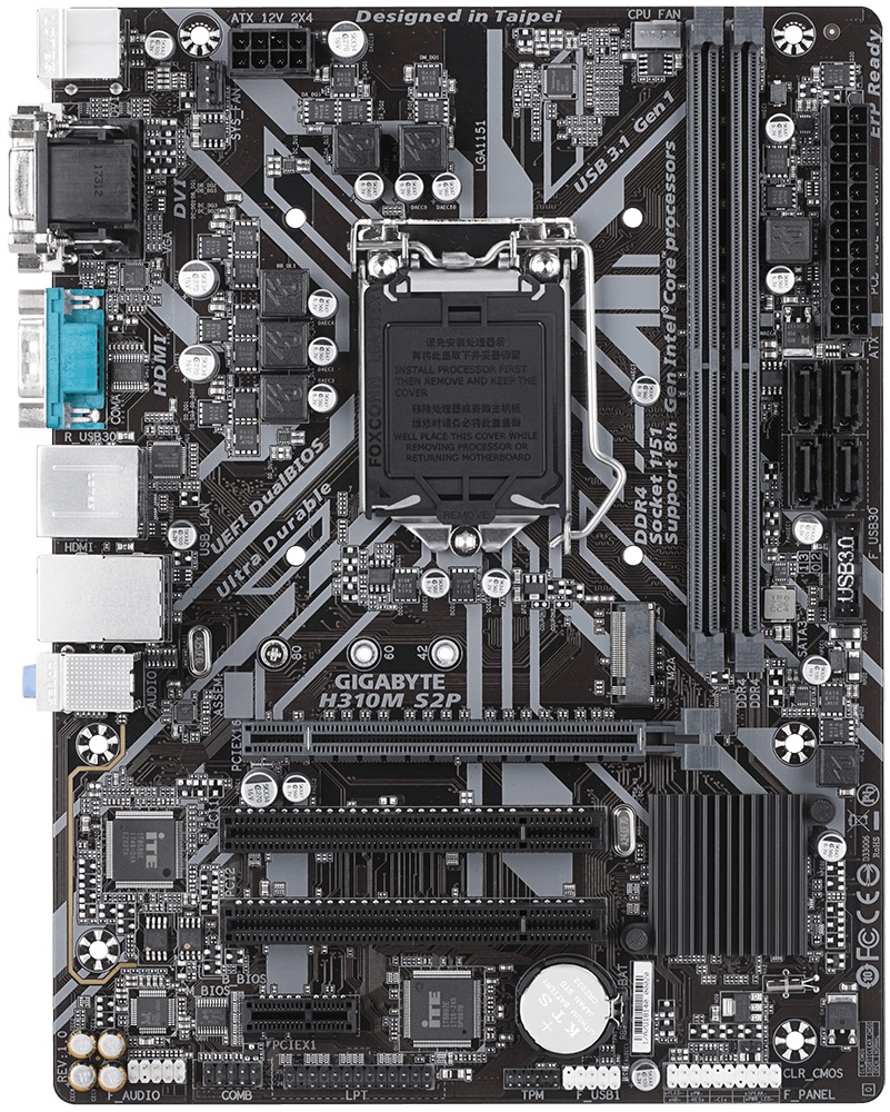 Gigabyte H310M S2P MATX Motherboard image