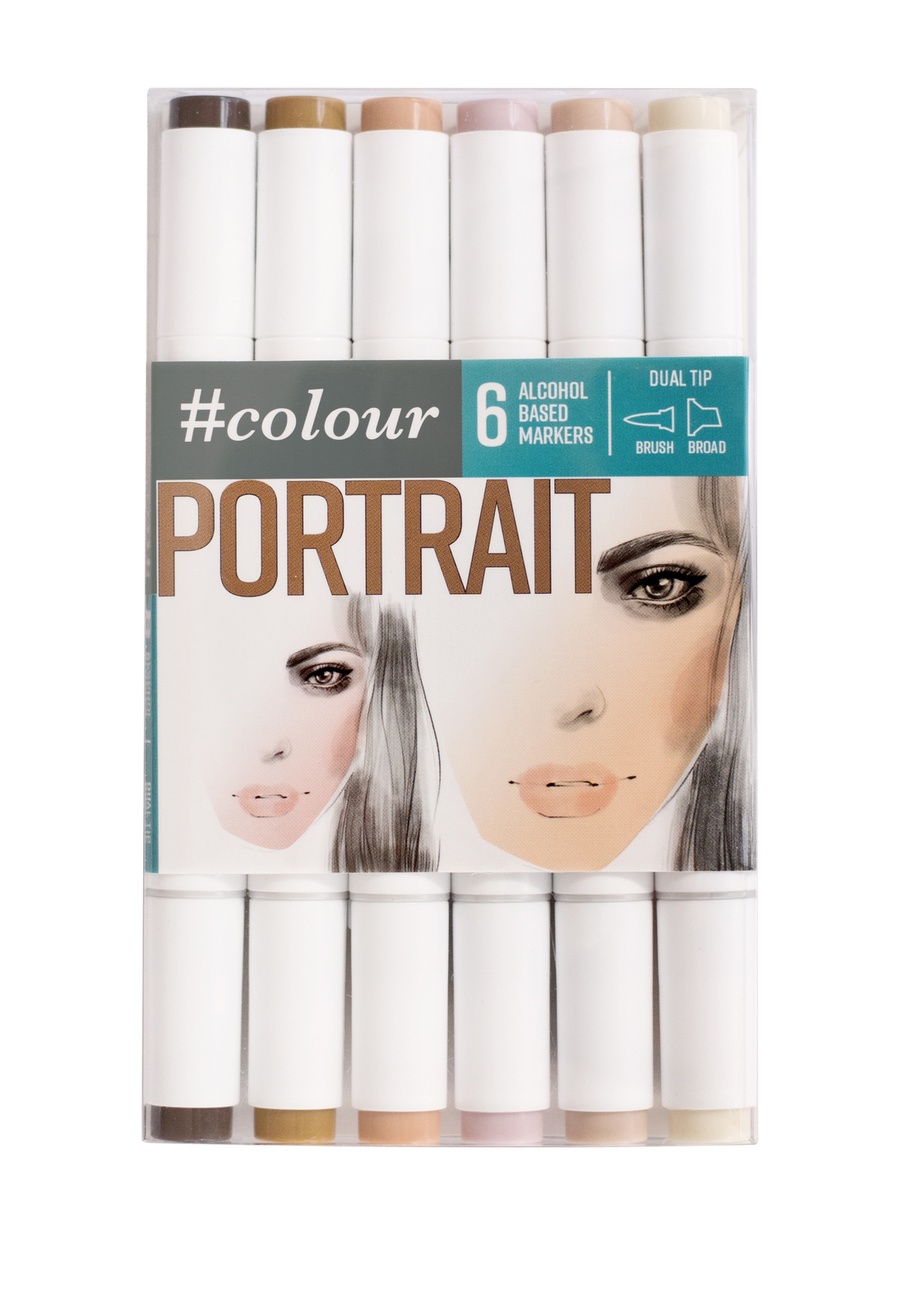 #Colour: Marker Set - Portrait (6 Pack)