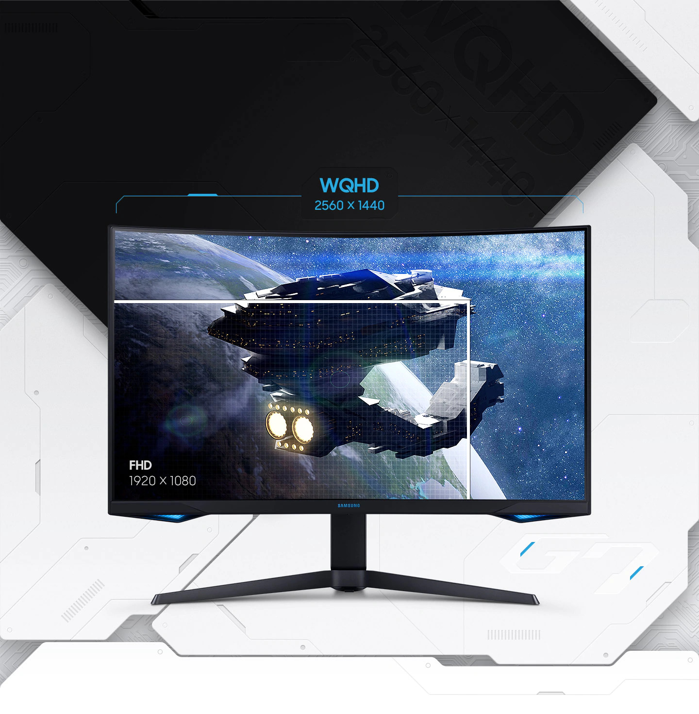 32" Samsung Odyssey G7 1440p 240Hz 1ms A-Sync HDR Curved Gaming Monitor image