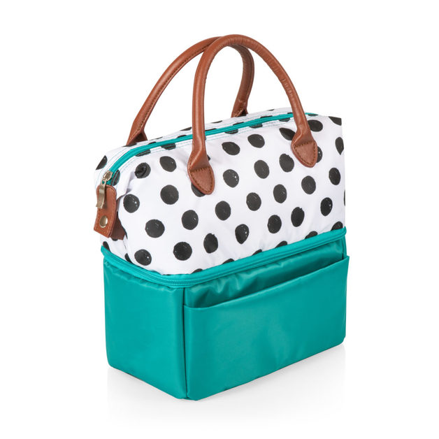 Picnic Time Urban Lunch Bag (Polka Dots & Teal) at Mighty Ape NZ