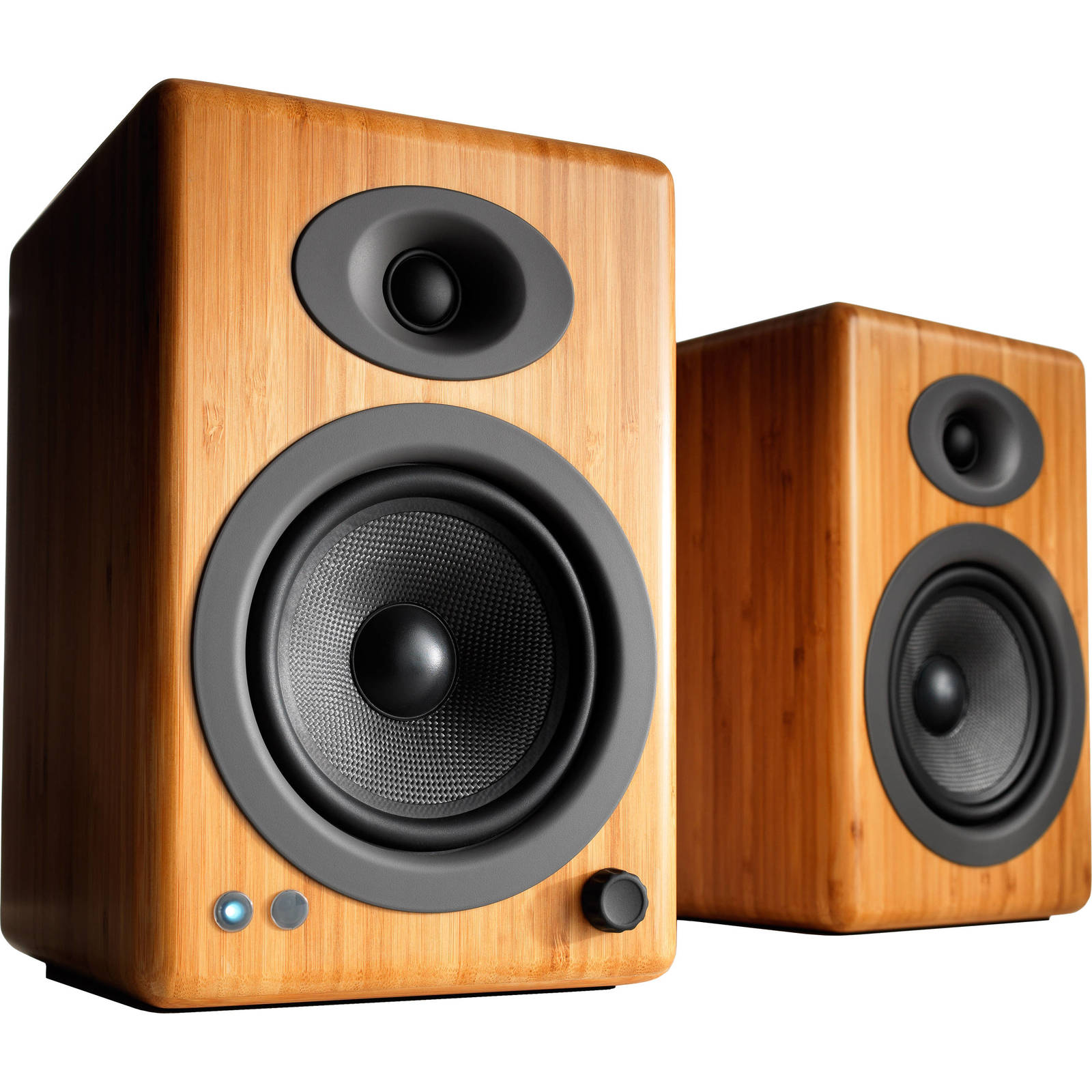 Audioengine A5+ Wireless Speaker, Desktop Monitor Speakers (pair) - Solid Bamboo