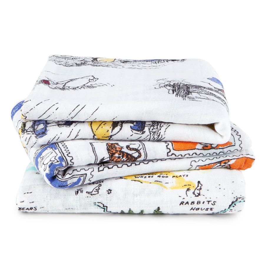 Aden+Anais: Disney Baby Musy - Winnie The Pooh (3 Pack Muslin Squares) image