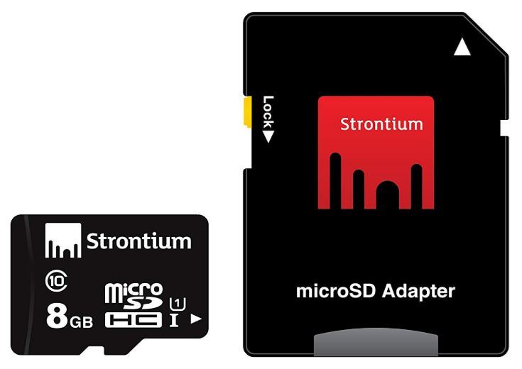 Strontium 8GB Micro SDHC - CLASS 10 With Adapter