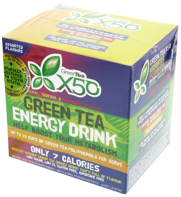 Buy Green Tea X50 Assorted (60 serves) at Mighty Ape NZ